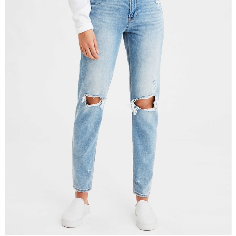 AE Distressed Mom Jean